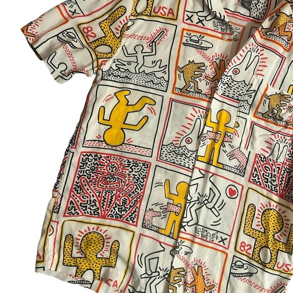 Keith Haring H&M patterned resort shirt SOLD OUT Medium - Picture 5 of 8